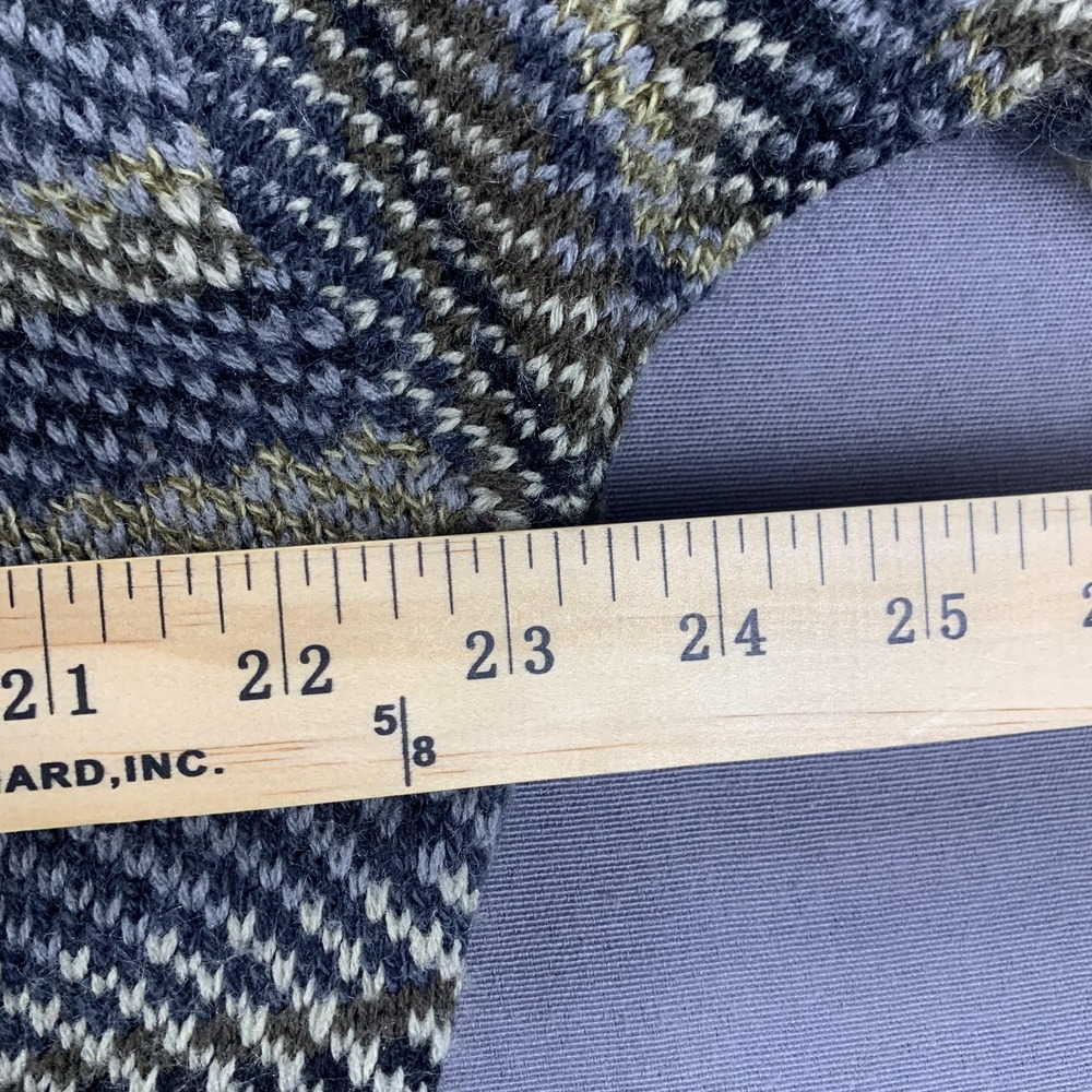 VINTAGE Puritan Sweaters Mens LG Lot of 2 Khaki Fair Isle Blue Stripe 90s Knit - Picture 13 of 16